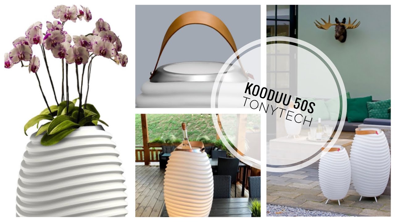 KOODUU SYNERGY 50S - L’enceinte Bluetooth, lumière d’ambiance, seau à champagne et pot de fleurs !