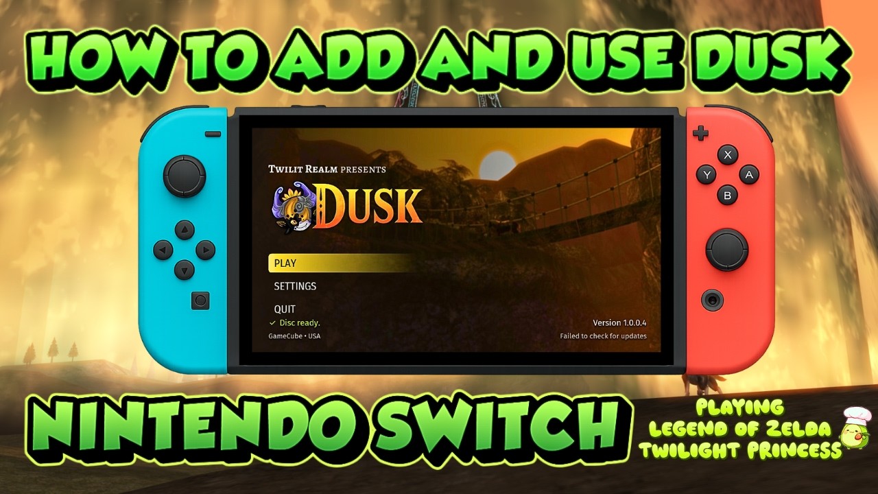 Как установить/использовать эмулятор Dusk для Zelda Twilight Princess на Nintendo Switch