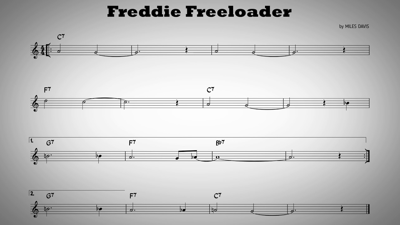 Freddie freeloader - Play along - Bb instruments