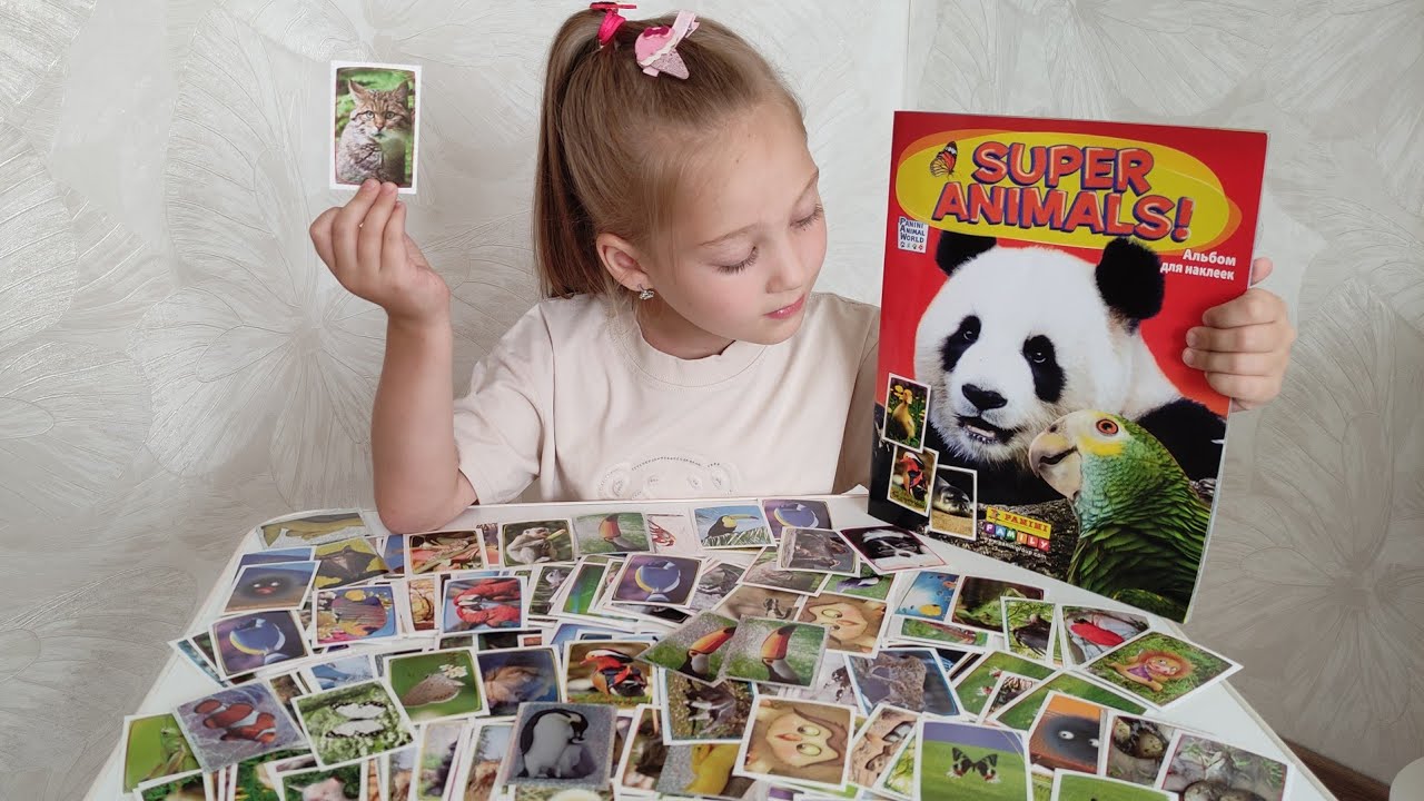Все НАКЛЕЙКИ ❤️ Заполняем альбом наклейками Super Animals Panini, от панини.