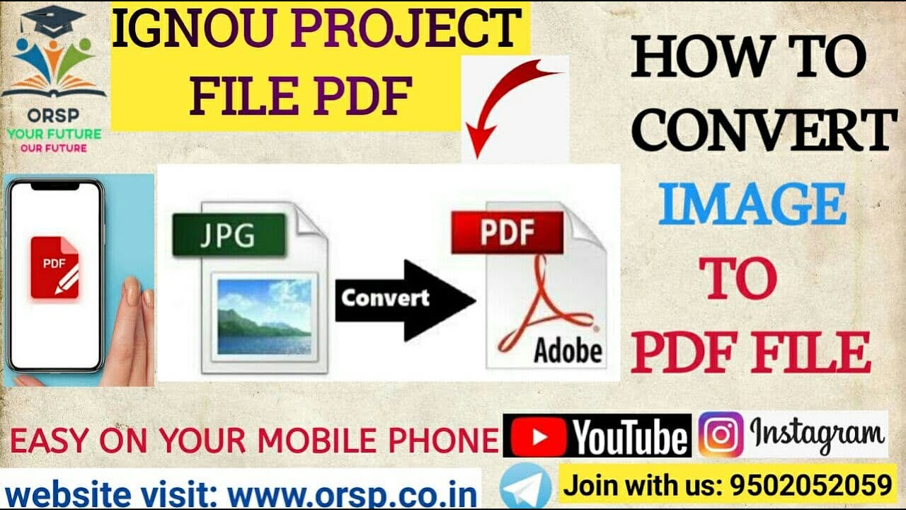 How To Make Pdf File(DECE Project)-IGNOU-ORSP