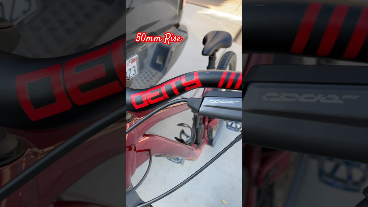 Riser Bars 50mm Huge difference! #deitycomponents #riserbars #mtb #trekslash #riseup #mountainbike