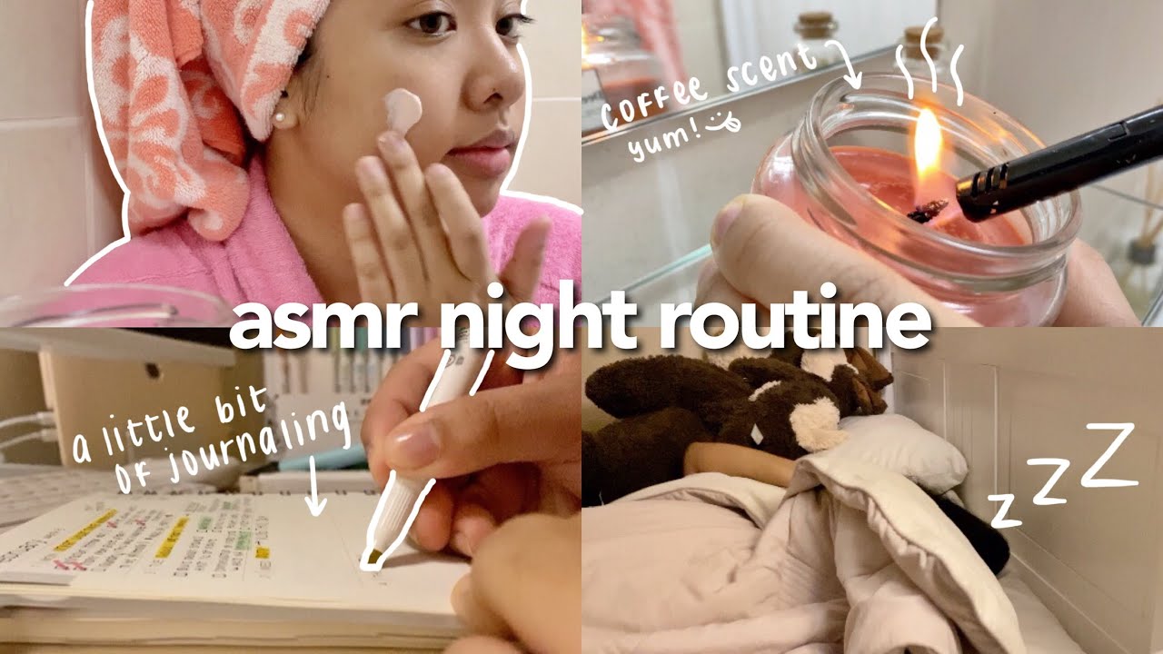 ASMR school night routine 😌🍃