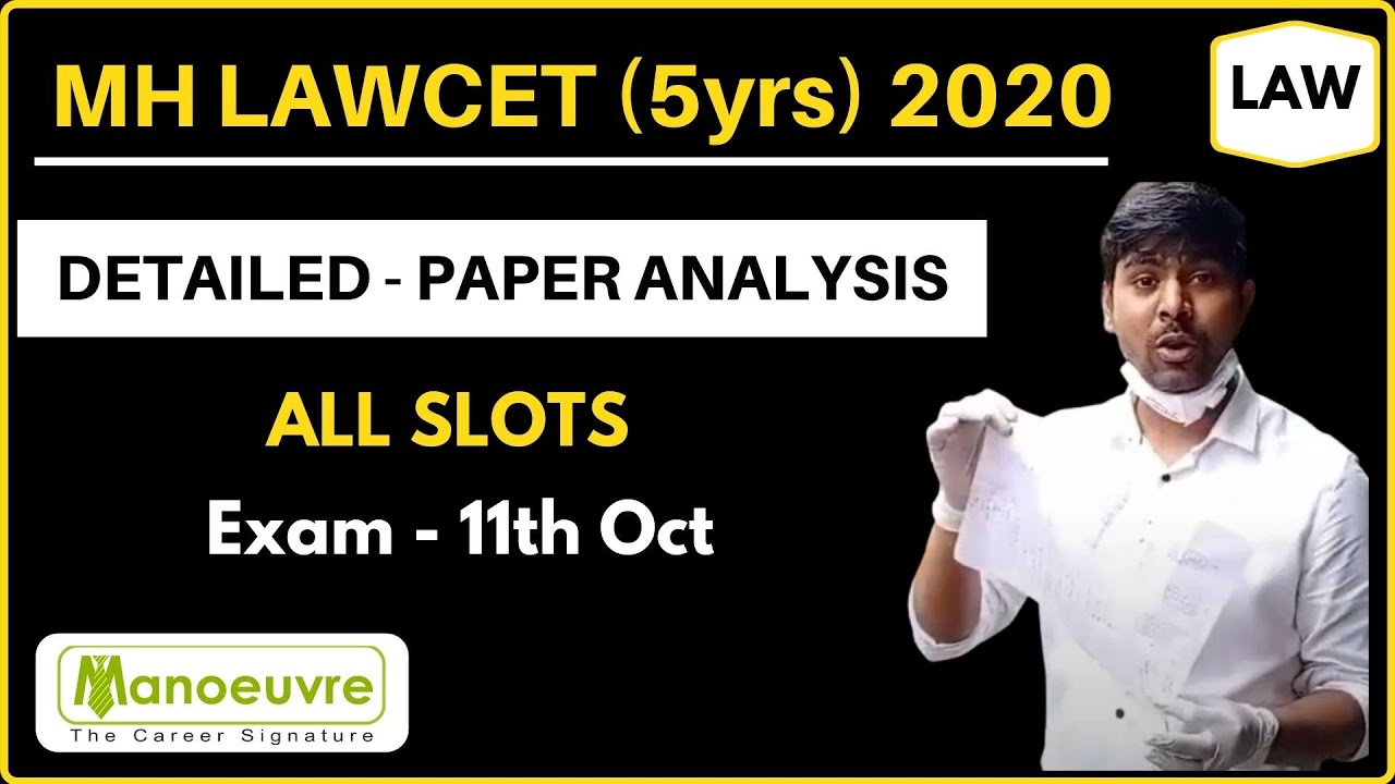 MH LAWCET (5Years) 2020 - Detailed Paper Analysis - All Slots  | Expected Cut off | New Type Ques..