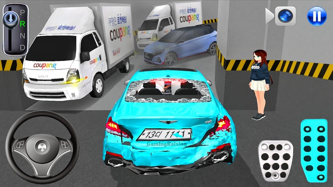 New Crashed car Stuck in Parking Garage - 3D Driving Class 2026 - 3D Driving Class - Car Game