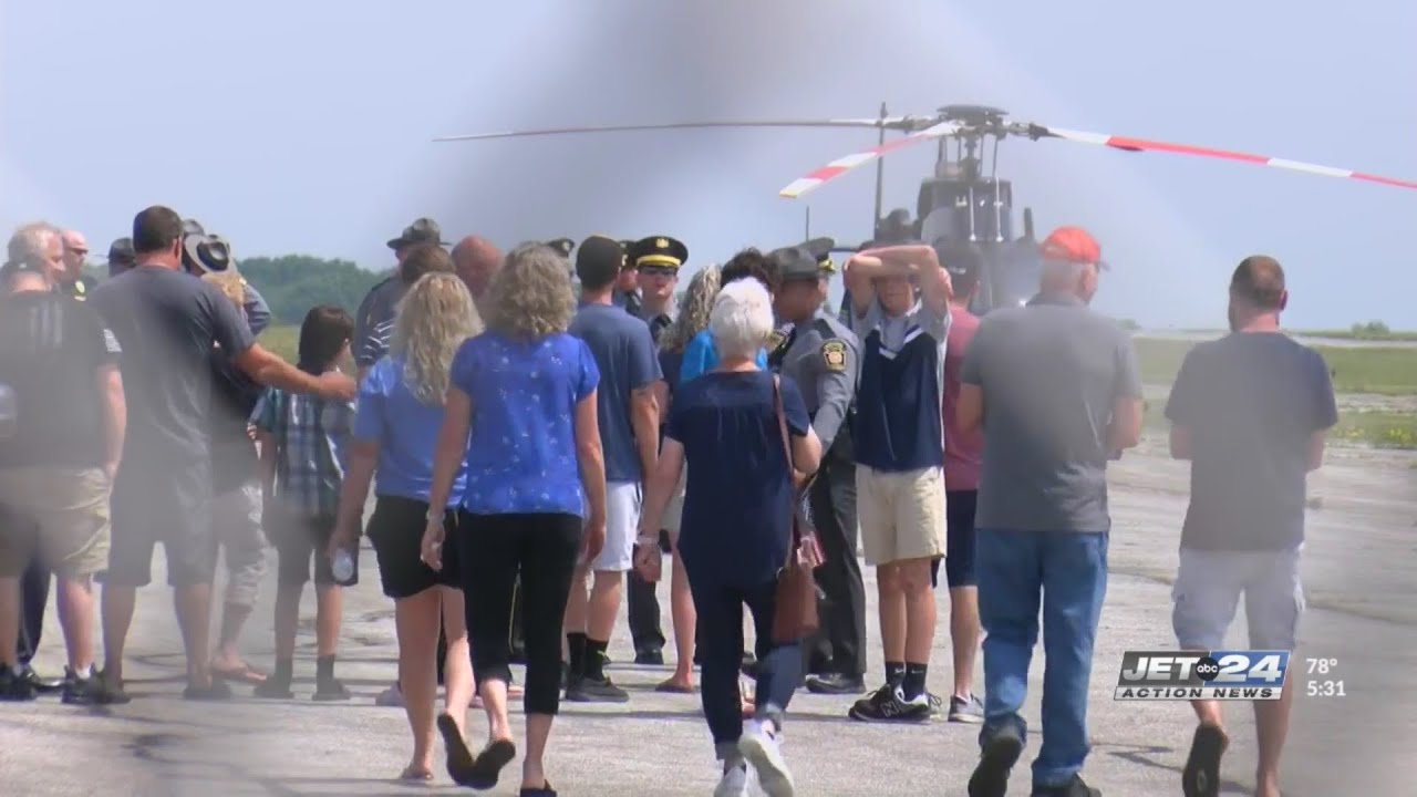 Watch: Body of PA State Police Trooper killed in the line of duty arrives in hometown of Corry - 5:3