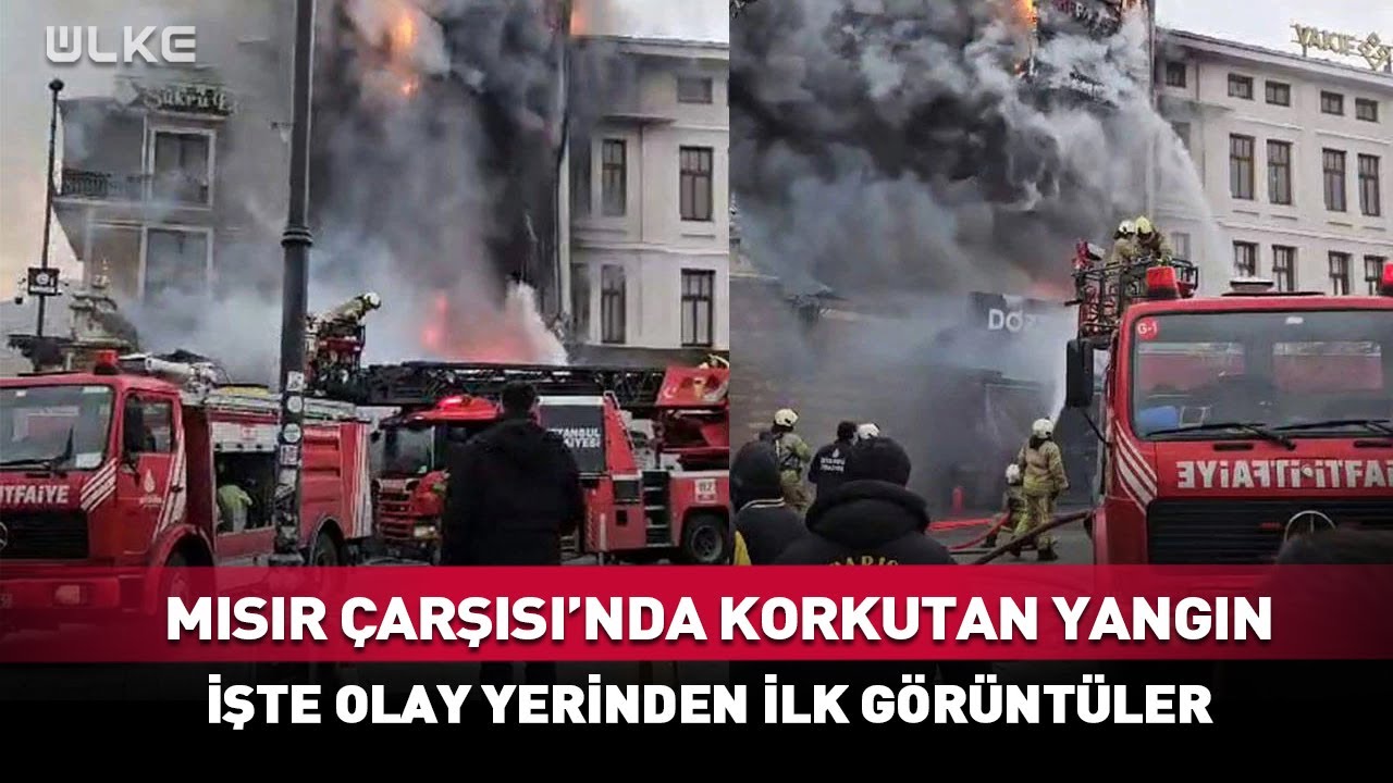 Mısır Çarşısı'nda Korkutan Yangın! Olay Yerinden İlk Görüntüler... #Sondakika
