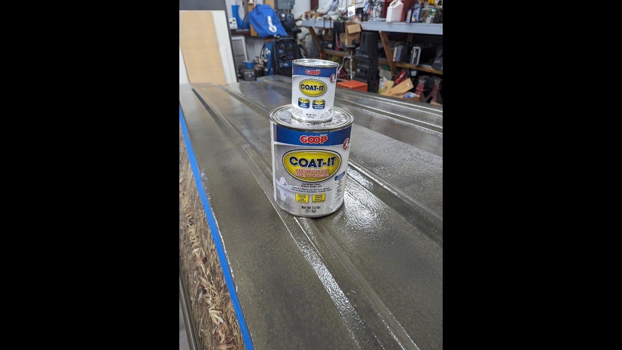 Jon Boat Bottom Coating {Goop} Coat-It #jonboat #boatrepair
