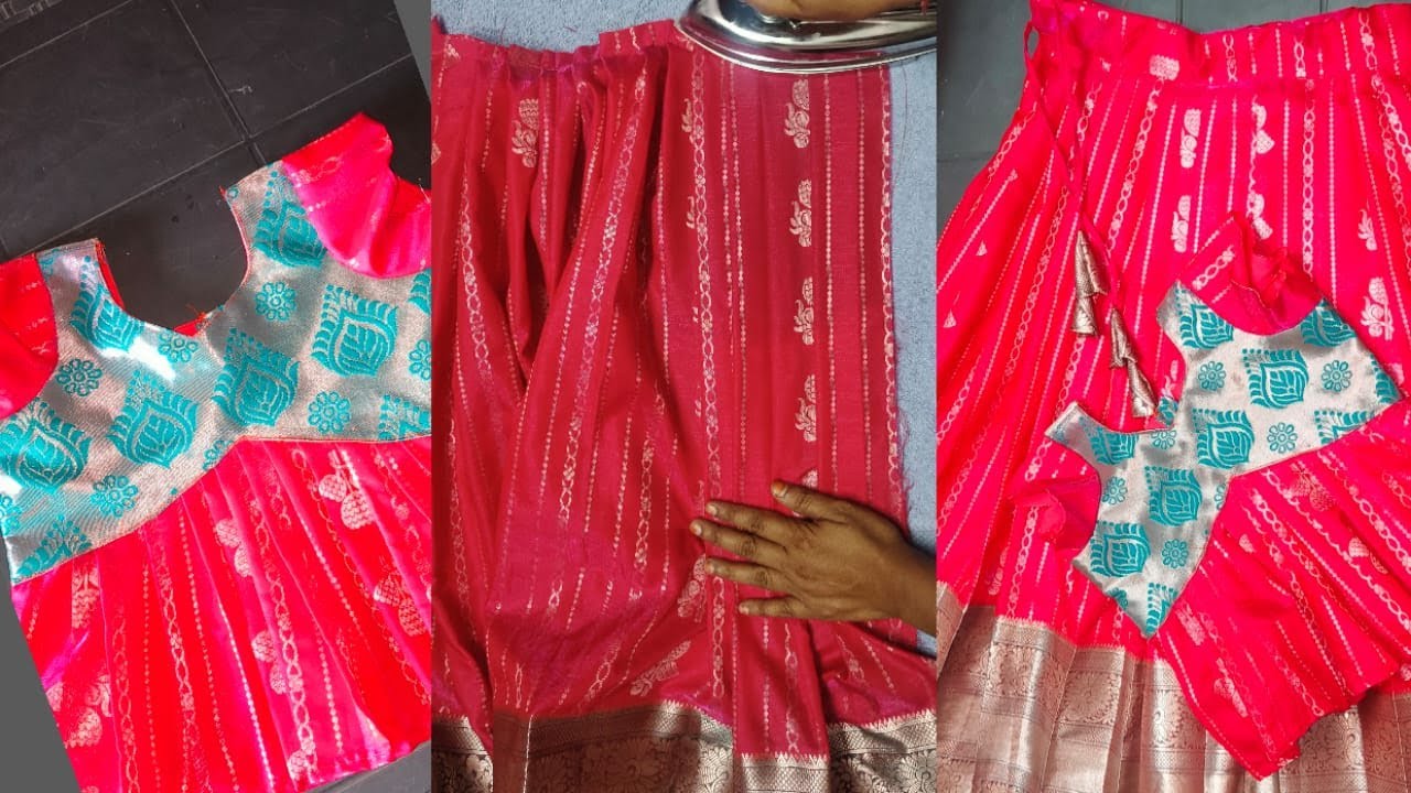 Lehanga with Aliya cut peplum top cutting and stitching😍