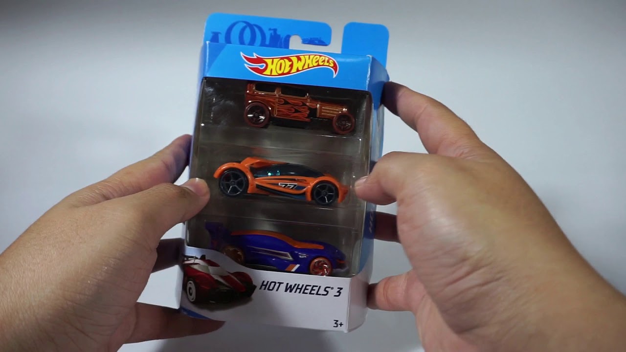 Unboxing Hot Wheels 3 Pack 2018 : Midnight Otto ,Gazella R dan  Iridium