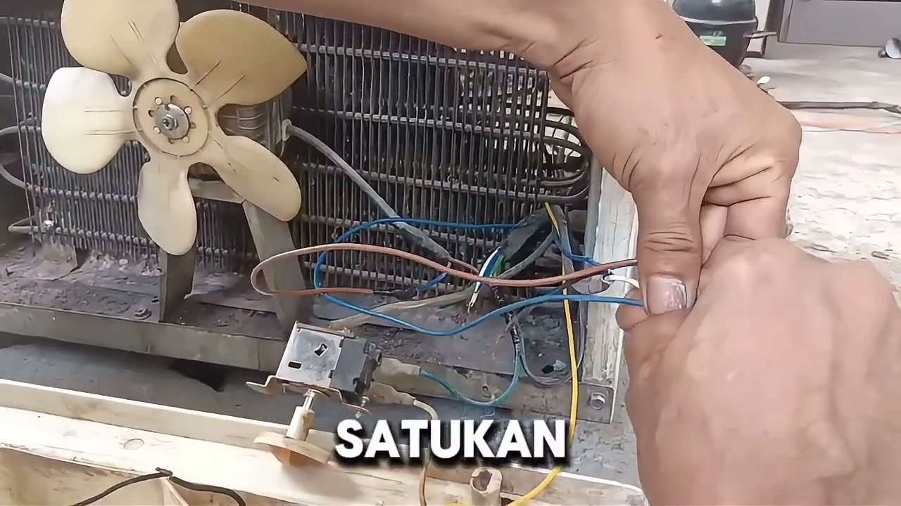Cara pasang kabel kelistrikan showcase sharp full tutorial 
