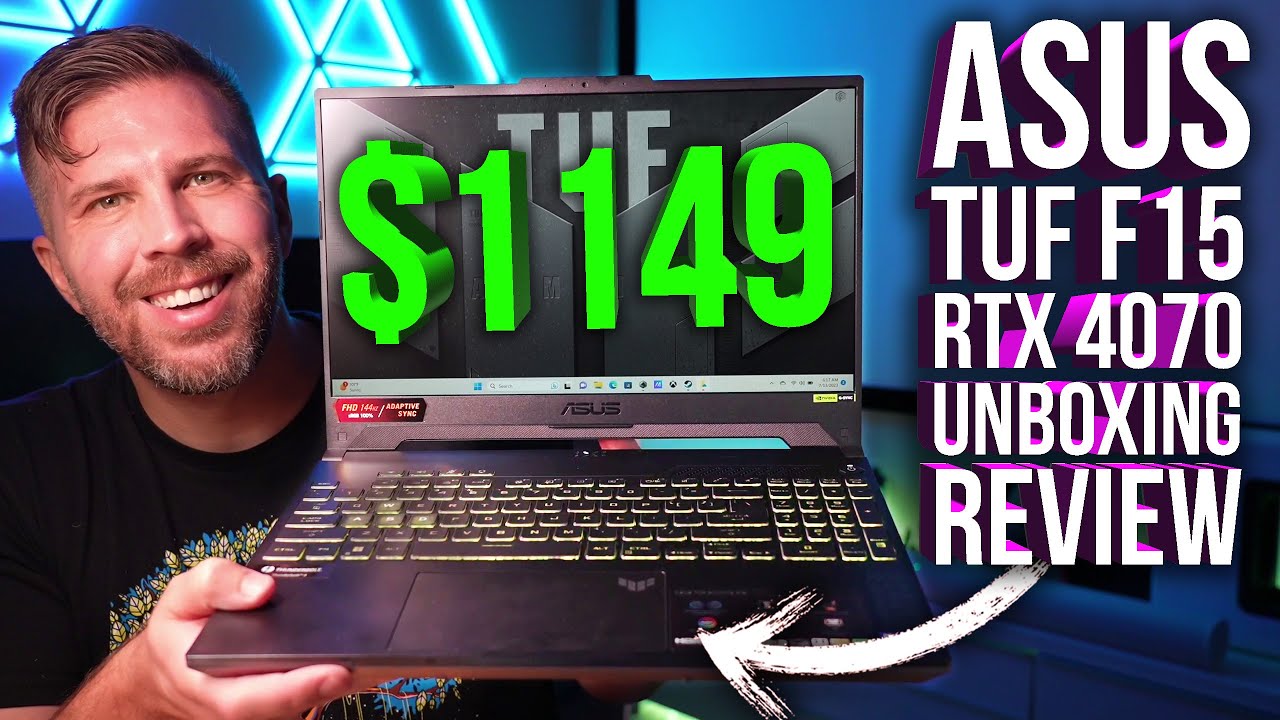 Asus TUF F15 (RTX 4070) Unboxing Review! 10+ Game Benchmarks, Display, Speaker, Thermals, Fan Noise!