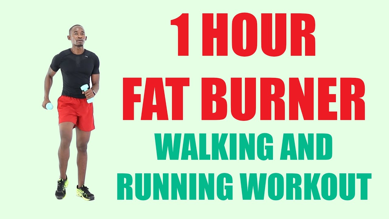 1 HOUR FAT BURNER Walking and Running Workout with Dumbbells 🔥 600 Calories 🔥