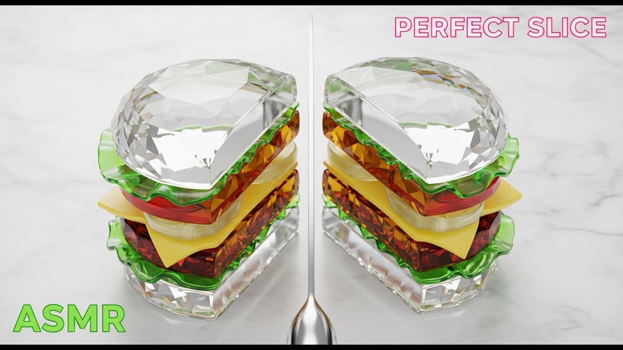 ASMR CRYSTAL FOOD SLICING 💎 (7+ Minutes) | Oddly Satisfying Perfect Glass Cuts Compilation