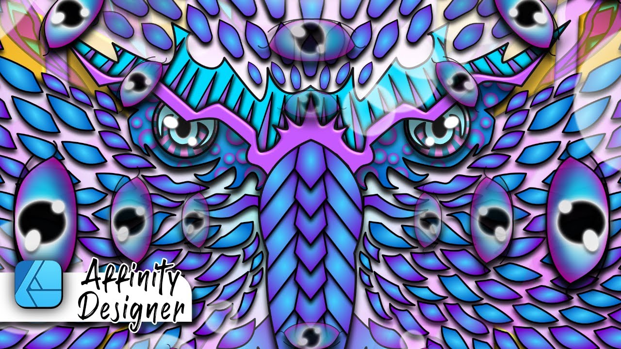 Psychedelic | Transforming Eagle | Third Eye | Vector Speed Art | Affinity Designer