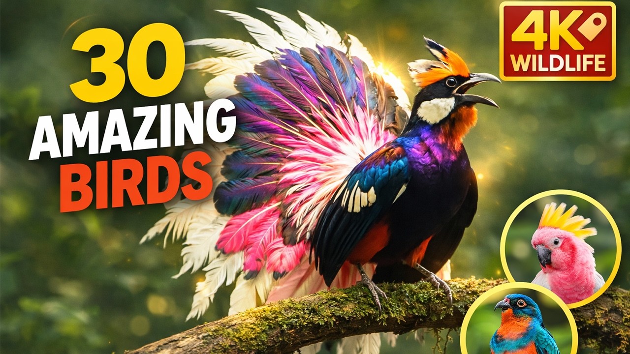 Top 30 Most Beautiful Birds in the World | Relaxing Wildlife Video 4K ||