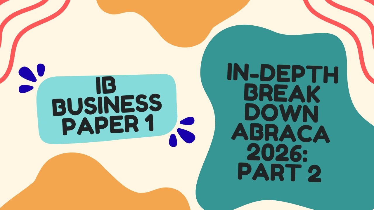 IB Business May 2026 Paper 1 Case Study revision Abraca Part 2