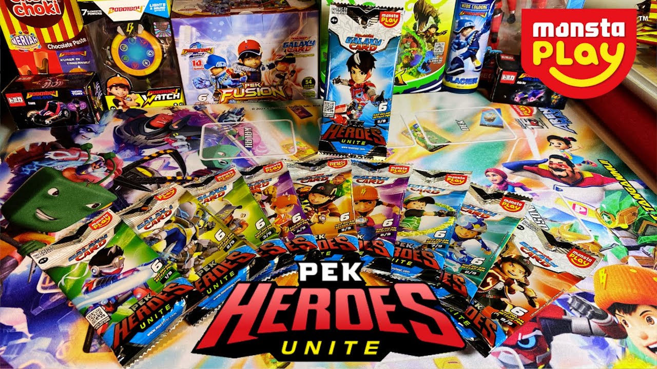 Unboxing Pek Terbaru Heroes Unite! 9 Pack + 1 Alternate Rare dari Monsta Galaxy Card Malaysia!