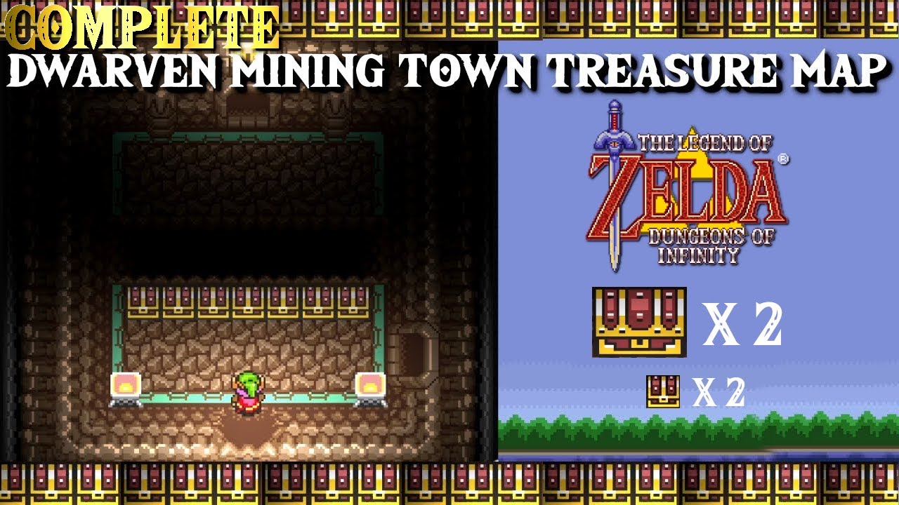 COMPLETE Dwarven Mining Town Treasure Chest Map Solution | v1.2.0 | Zelda Dungeons of Infinity
