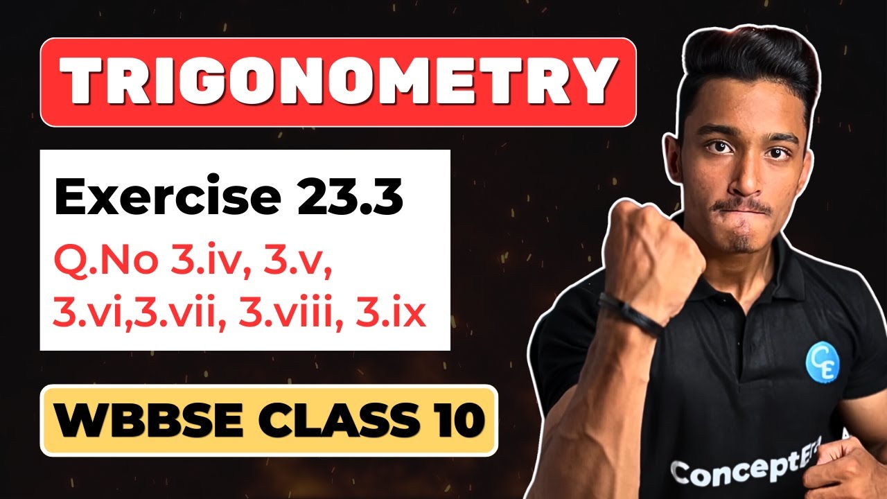 Lec 12 CH23 |Trigonometric Ratios and Identities| Ex 23.3 Q.No 3.iv, 3.v, 3.vi, 3.vii, 3.viii & 3.ix