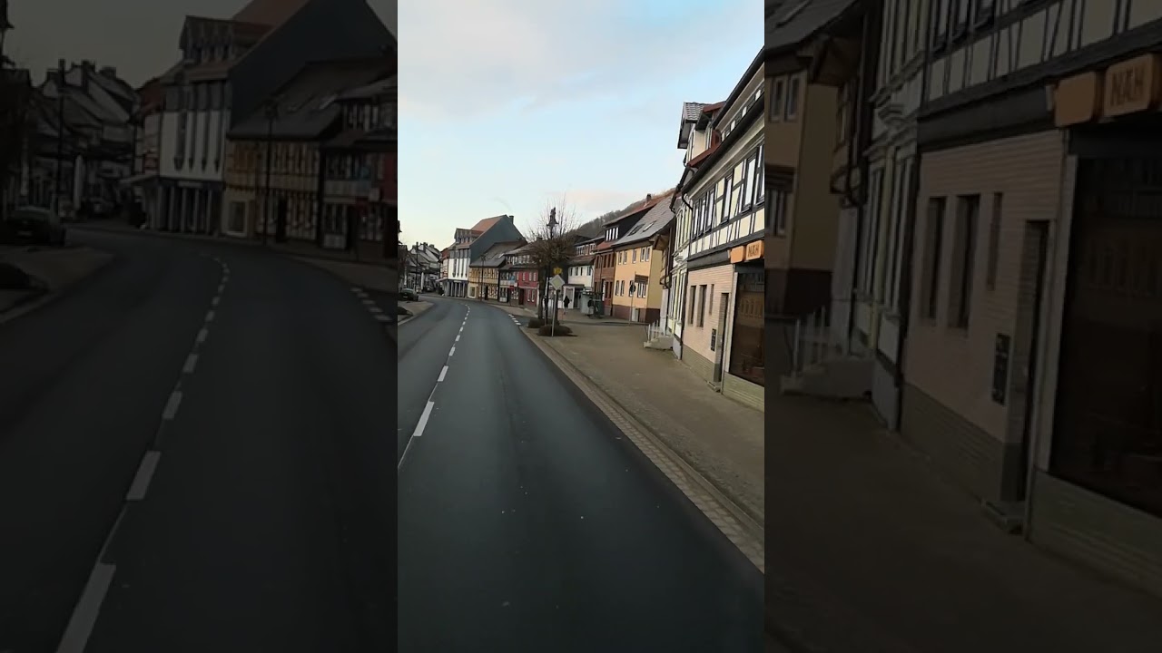 Fahrt durch Bad Lauterberg im Harz