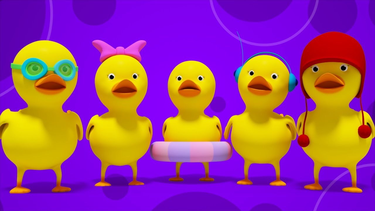 Five Little Ducks | 3D Nursery Rhymes  | Kids Songs | Children's Music Video | kids tv