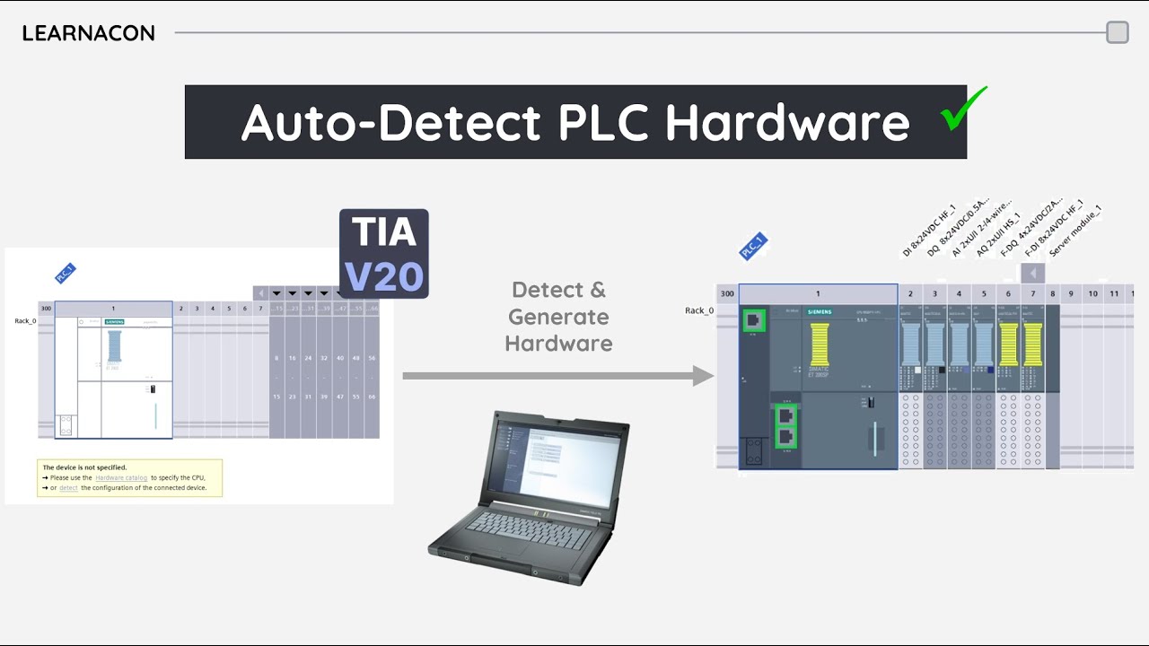 Auto-Detect and Generate PLC Hardware in TIA Portal