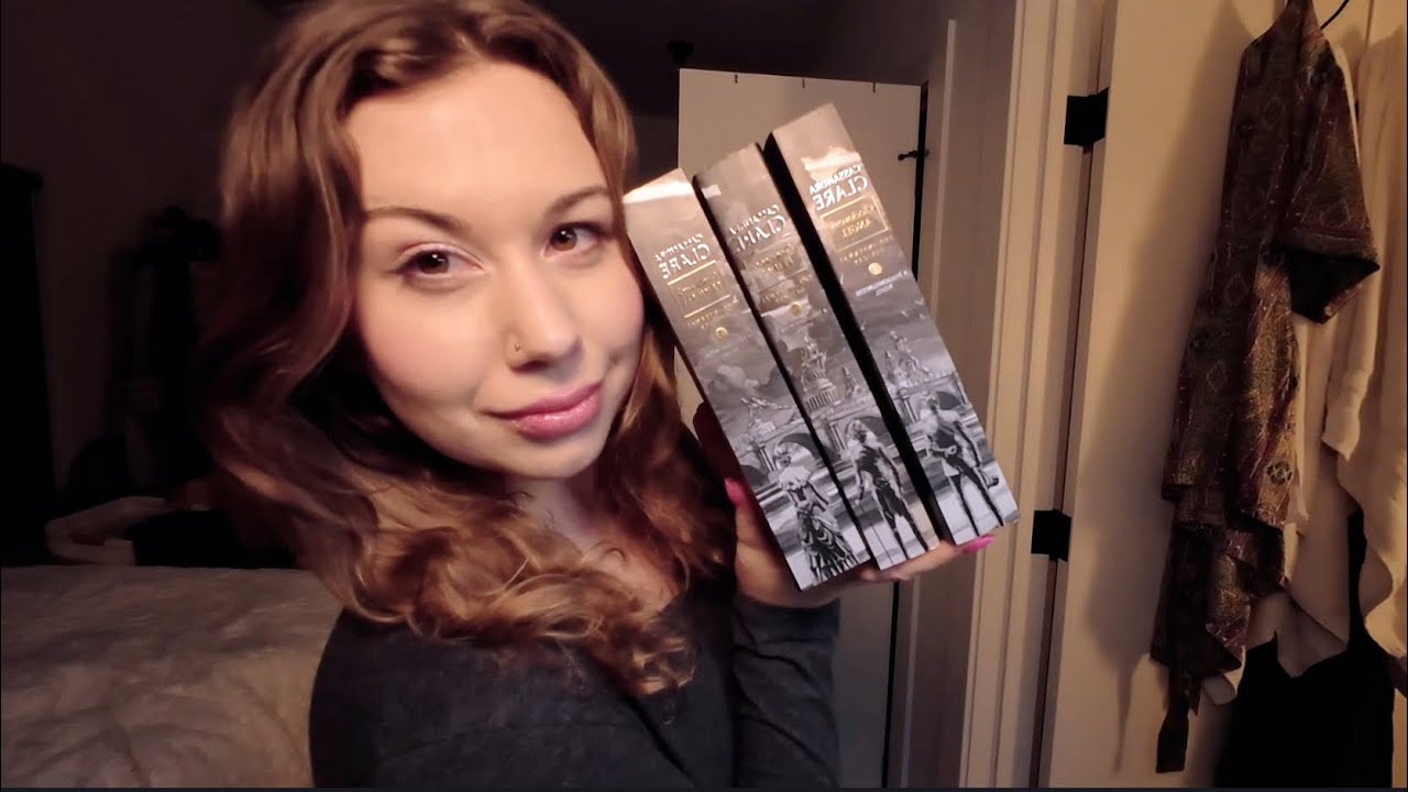 Book tapping and scratching with the Infernal Devices by Cassandra Clare (lofi and soft spoken) 