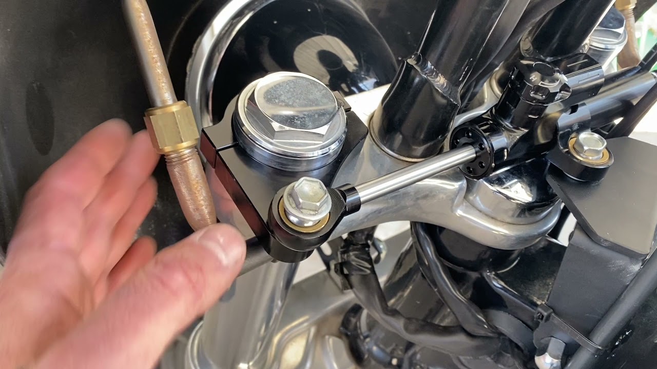How to add a steering damper/stabilizer to almost any Harley for under $60 Dyna/FXR/Sportster