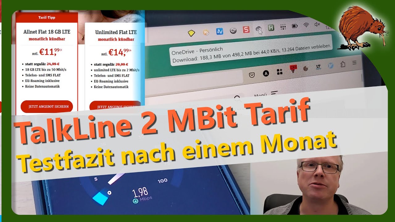 Test-Fazit nach einem Monat: Talkline Unlimited Flat LTE, Unlimitiertes Datenvolumen mit 2 Mbit/s
