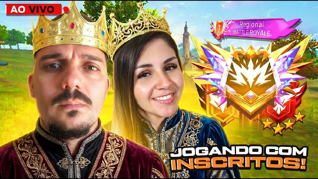 FREE FIRE AO 👑 AMASSANDO NA RANQUEADA ♥️ SALAS PERSONALIZADAS 🪽