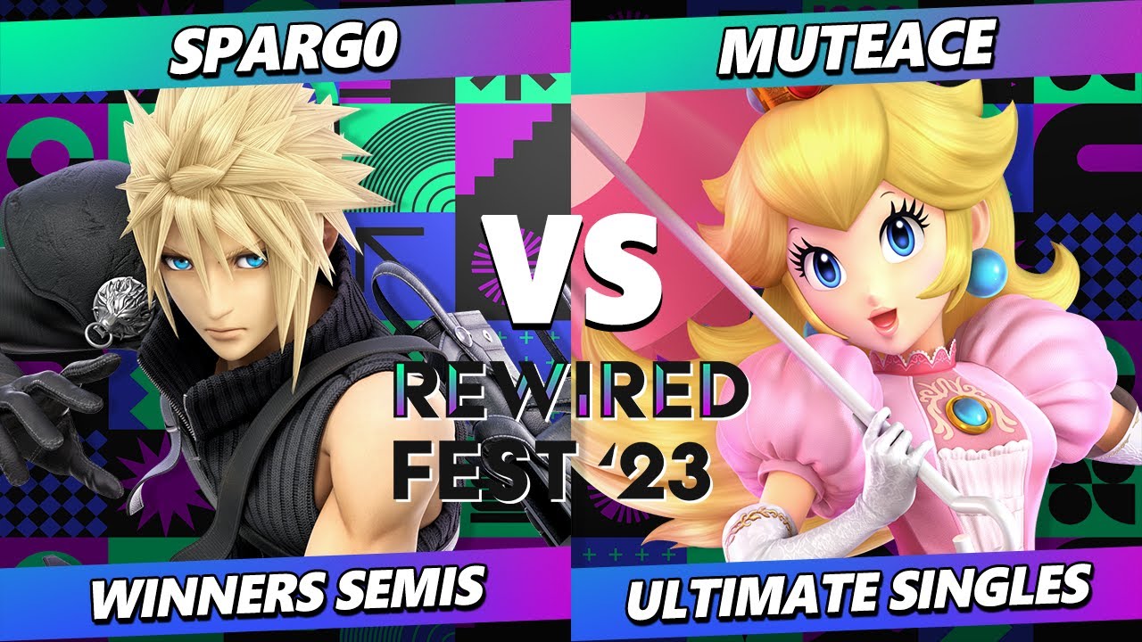 ReWired Fest 2023 Top 8 - Spargo (Cloud) Vs. MuteAce (Peach) Smash Ultimate - SSBU