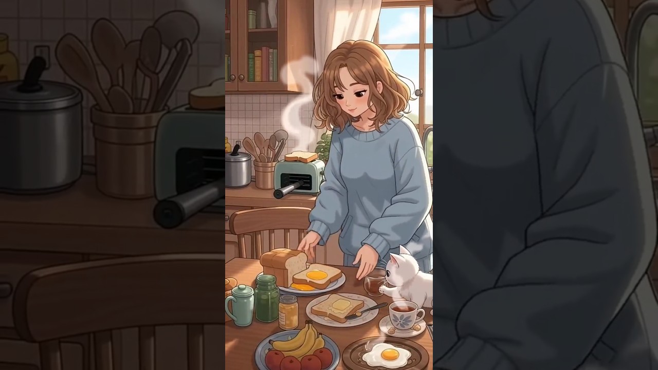 Soft Life Morning Routine 🌸 #ghibli #anime #like #dailyvlog #viralvideo