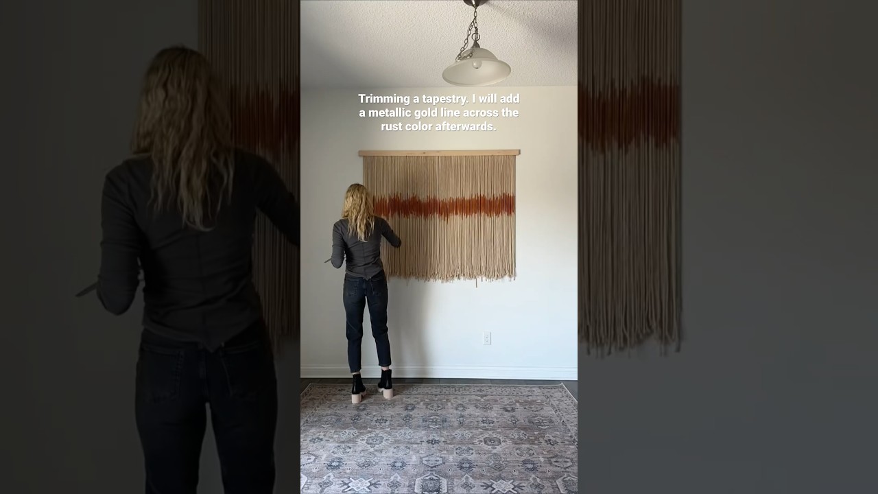 Large Dip Dyed Tapestry | Fiber Art | Wall Hanging | DIY Wall Art | Minimalist Wall Decor | Textiles