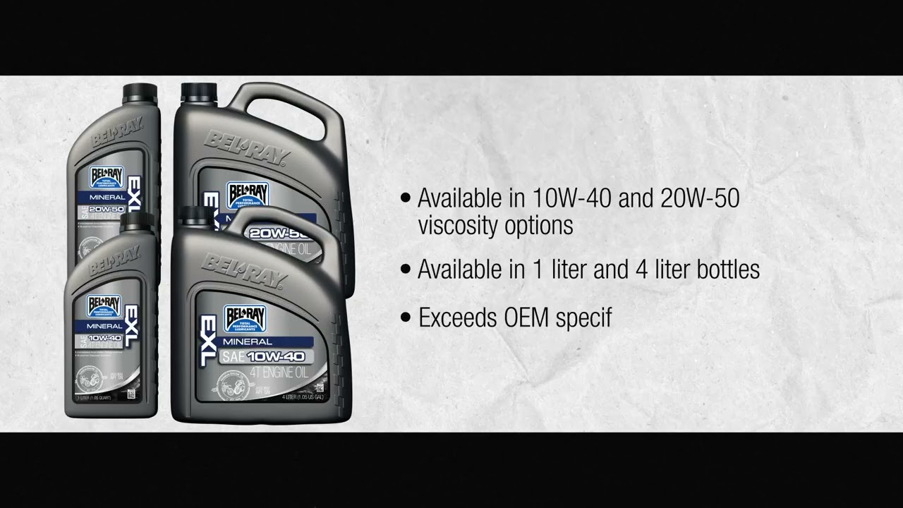 Reliable Protection with Bel-Ray® EXL Mineral 4T Engine Oil