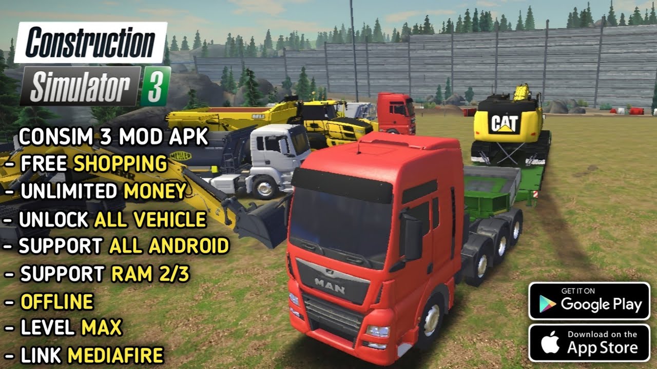 Download Construction Simulator 3 Mod Apk | Uang Tak Terbatas & Semua Kendaraan Terbuka ! 