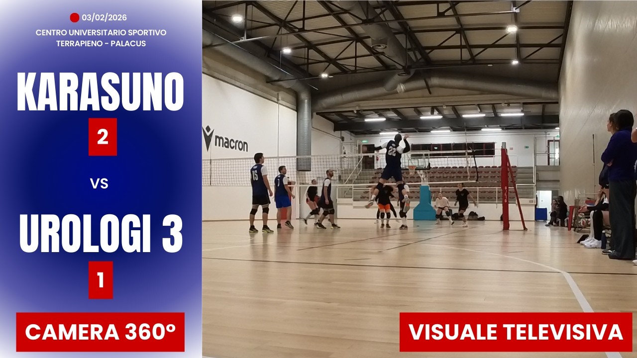 Karasuno Vs Urologi 3 | 2 - 1 | Partita - Camera 360° - visuale televisiva | 03/02/2026