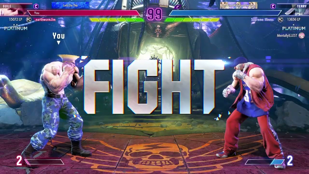 SF6 - earthwormJim (Guile) vs Supreme Illness  (Terry)