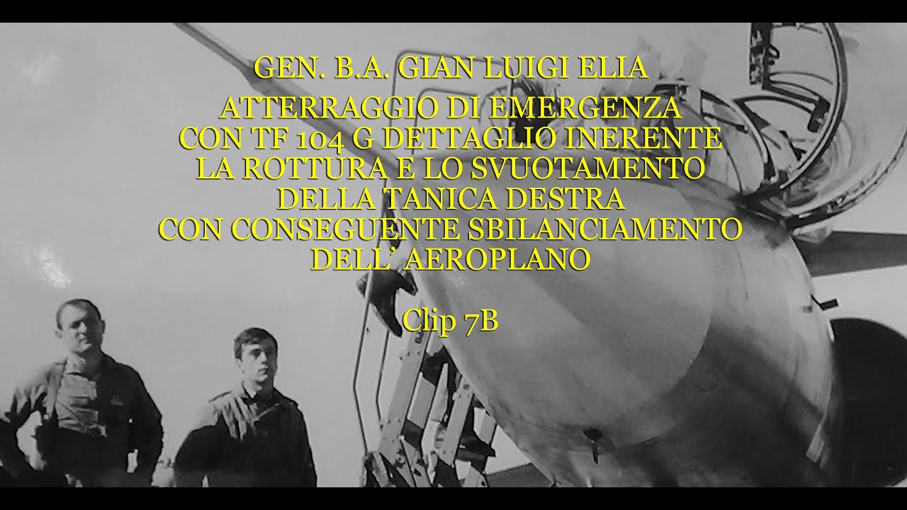 Atterraggio TF104 G motore spento TANICA DESTRA DANNEGGIATA E SBILANCIAMENTO DELL'AEREO - ELIA (7B)
