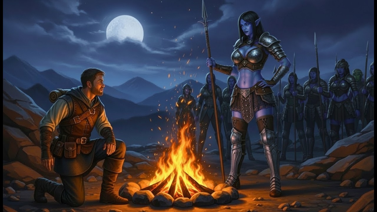 Hungry Orc Huntresses Closed In As He Lit His Campfire &mdash; At Last, A Worthy Man