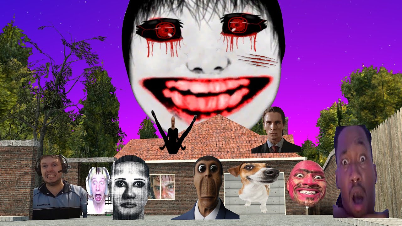 Nextbots House, Giant Yoshie, Obunga, Selene, Patrick | Nextbot Chase GMOD