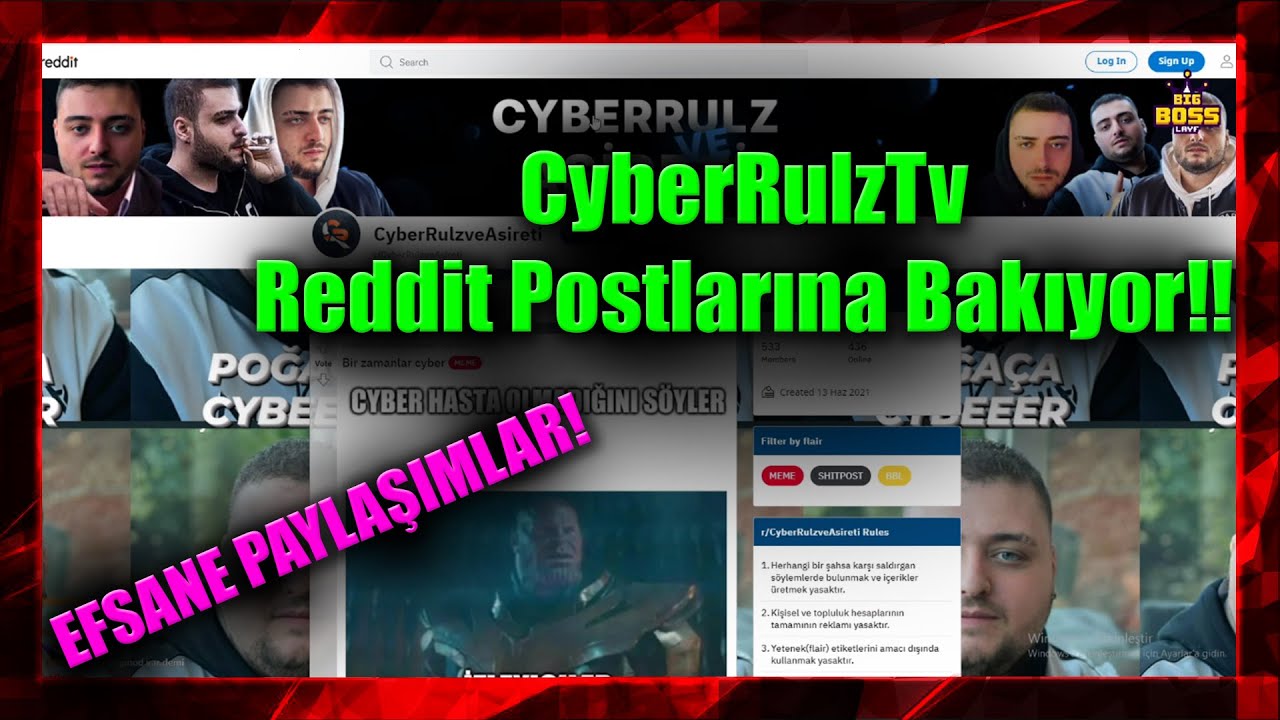CyberRulzTv Reddit Grubundaki Postlara Bakıyor!! | EFSANE PAYLAŞIMLAR!! xd