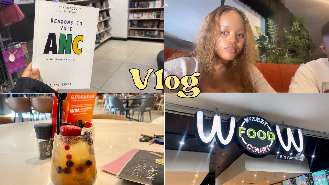 Vlog: Lunch at newscafe| errands | reasons to vote for ANC book| South African YouTuber