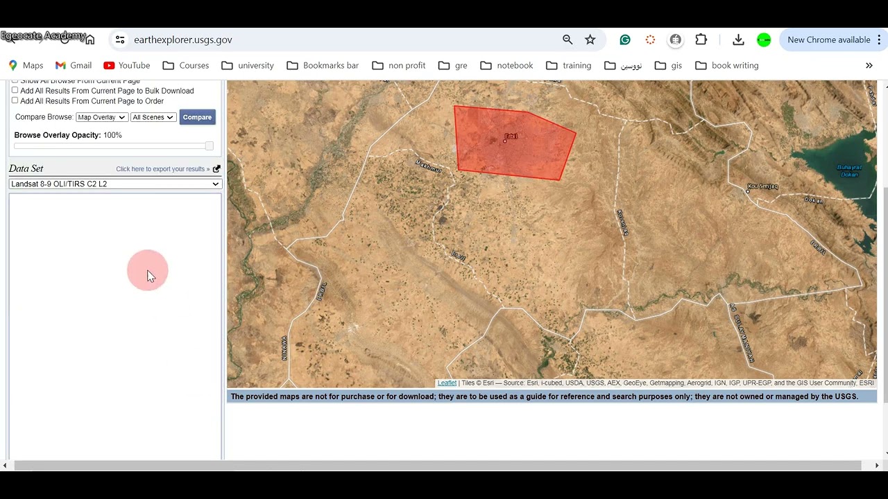 Using USGS website to download Landsat 5-9 satellite imagery