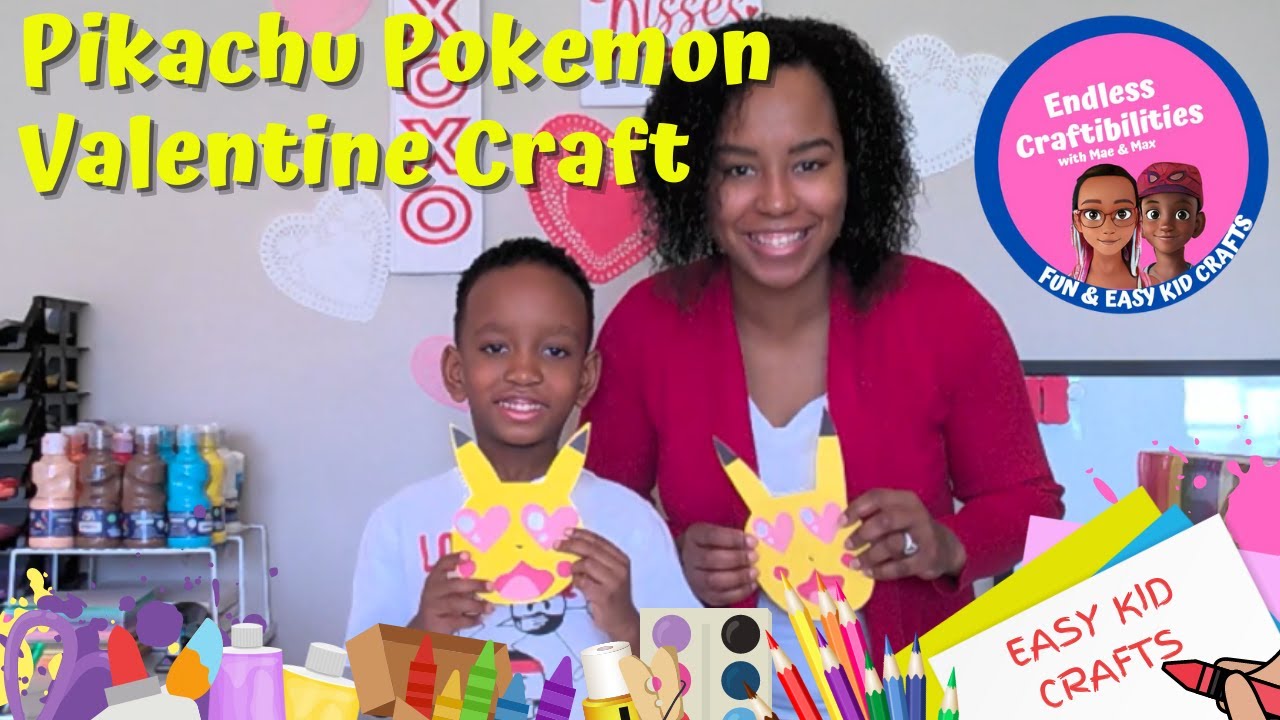 Pikachu Pokemon Valentines Day Card Gotta Catch Em All #Pokemon #Pikachu #EasyKidCraft #valentines