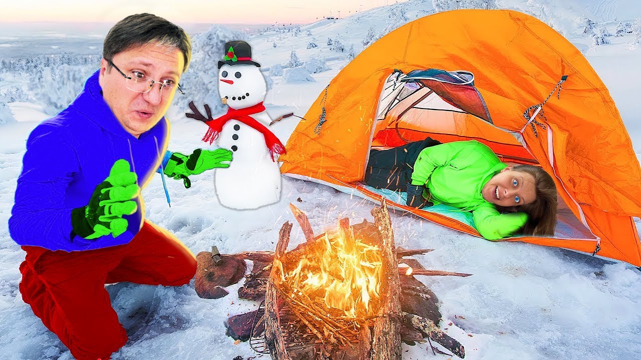 ⛺ SUPRAVIEȚUIM AFARĂ &icirc;n FRIG ⏰ 24 de ORE &icirc;n CORT 🥶 (FILM)