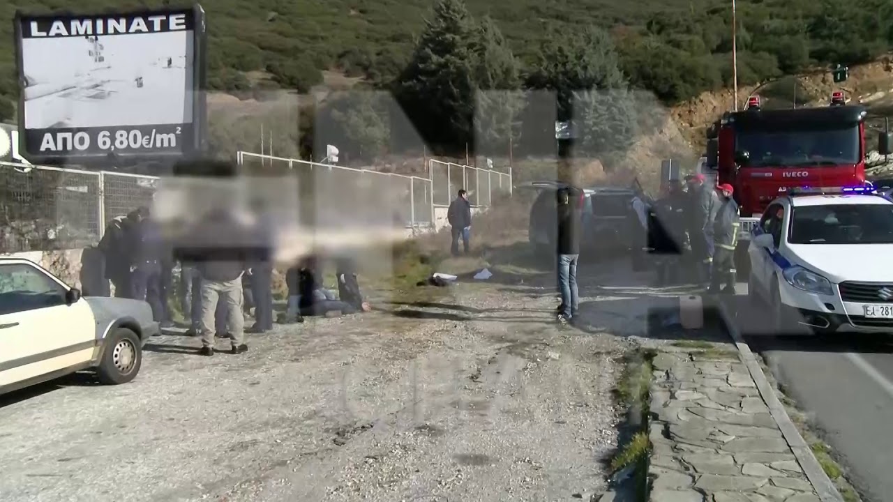 Τροχαίο με μετανάστες στη Καβάλα - αμοντάριστα πλάνα