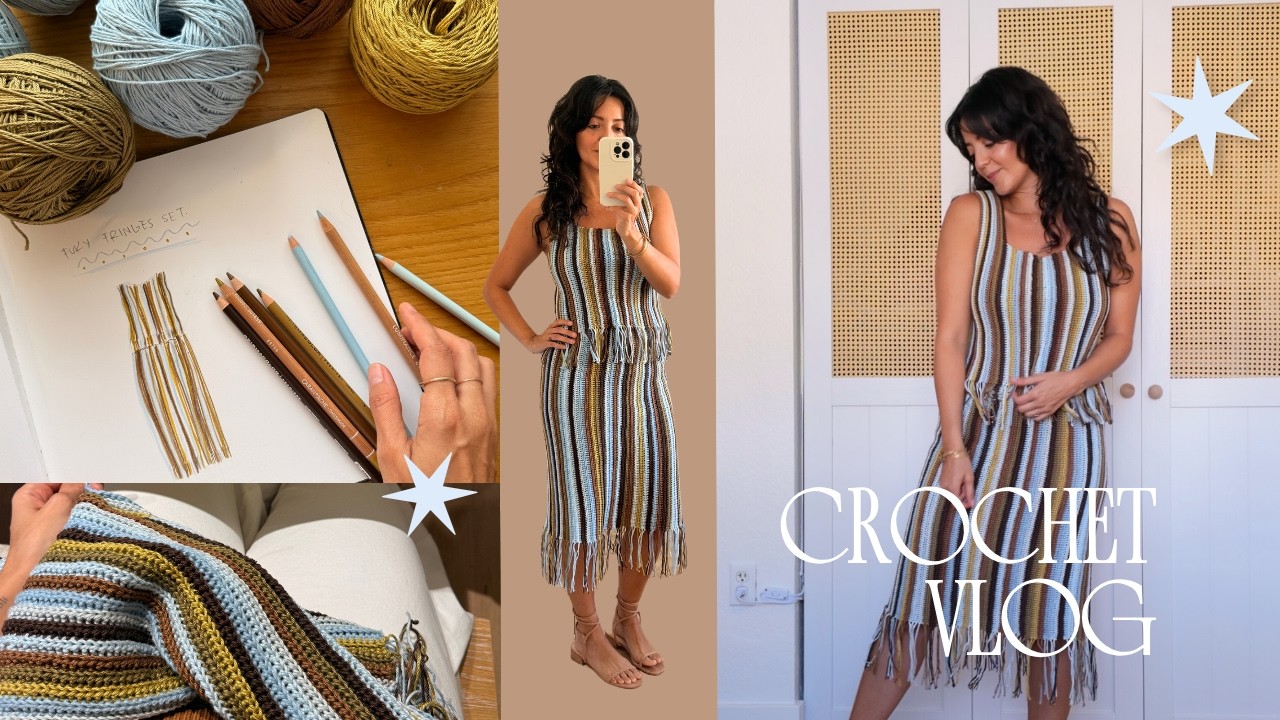 Making the most beautiful crochet set | Crochet Vlog