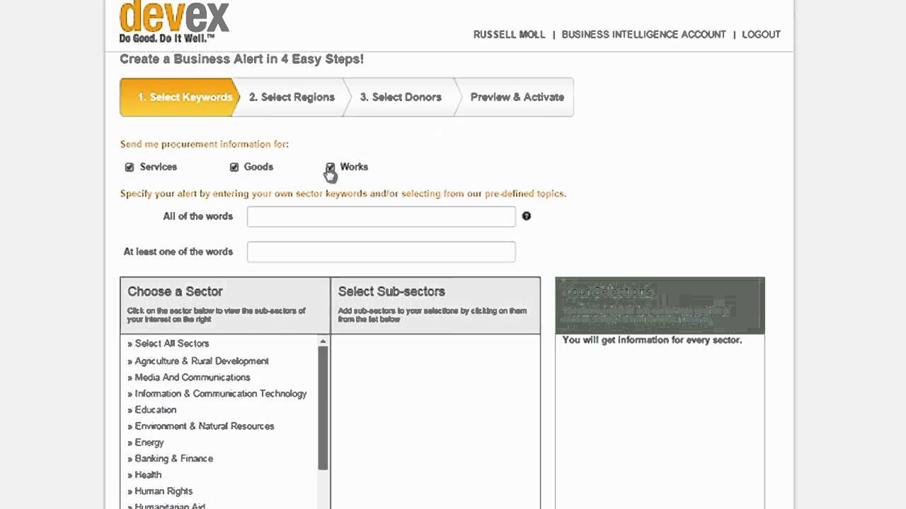 Set up business alerts to proactively track opportunities