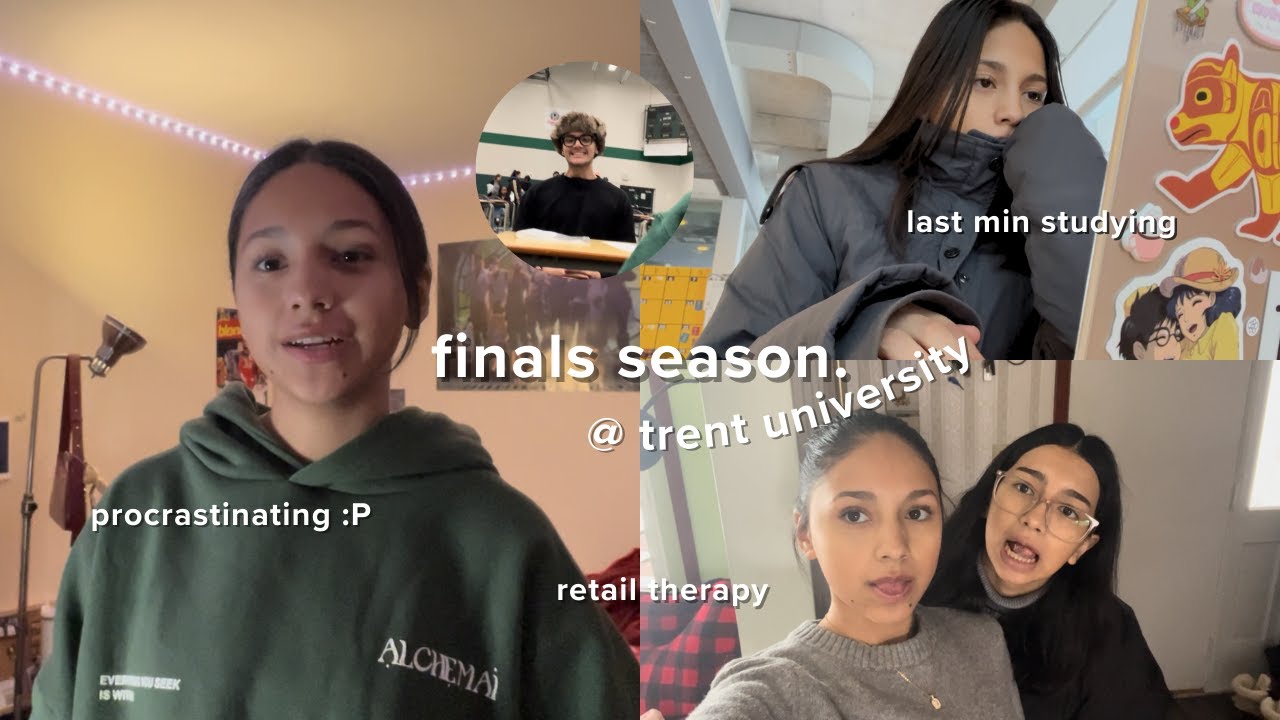 finals szn @ trent 📔⭐️: exam week, late night studying, & living life